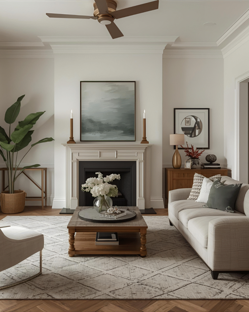 Living room make over in period Chichester home